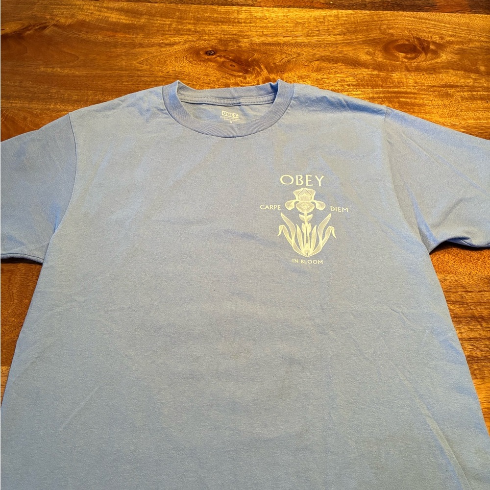Obey Light Blue Short Sleeve Tee